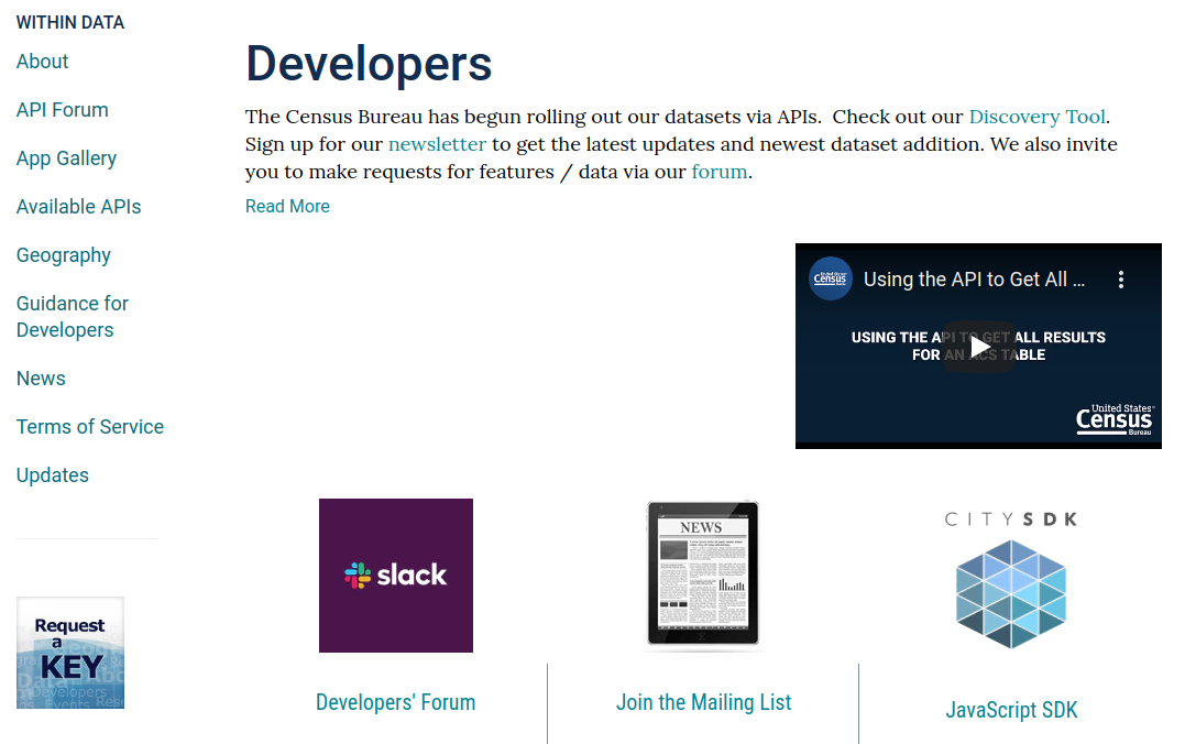 US Census Data for Developers