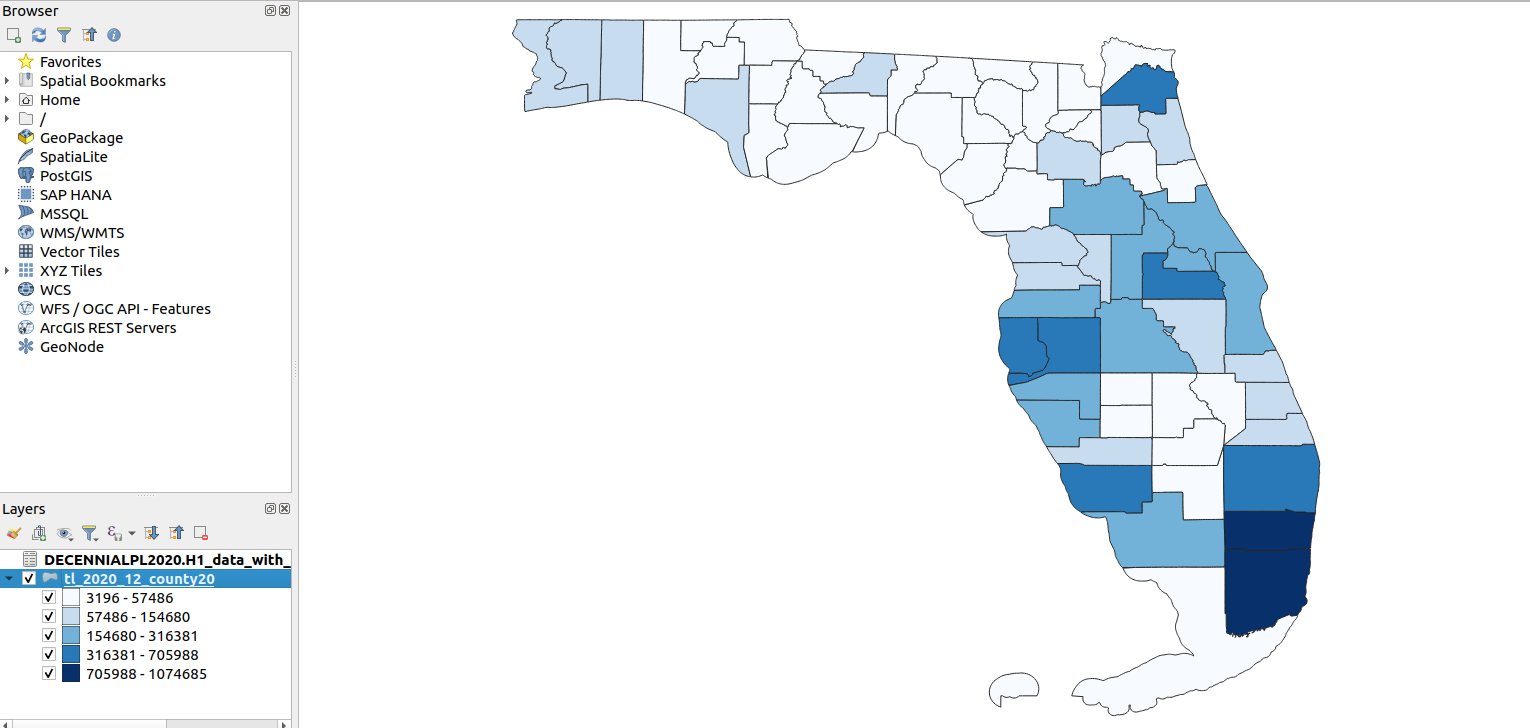 US Census - QGIS Preview for 2020 H1 - Totals Data