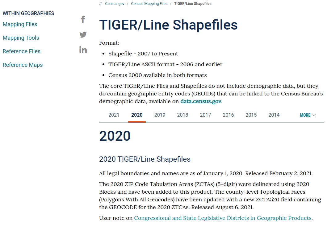 US Census - TIGER Files